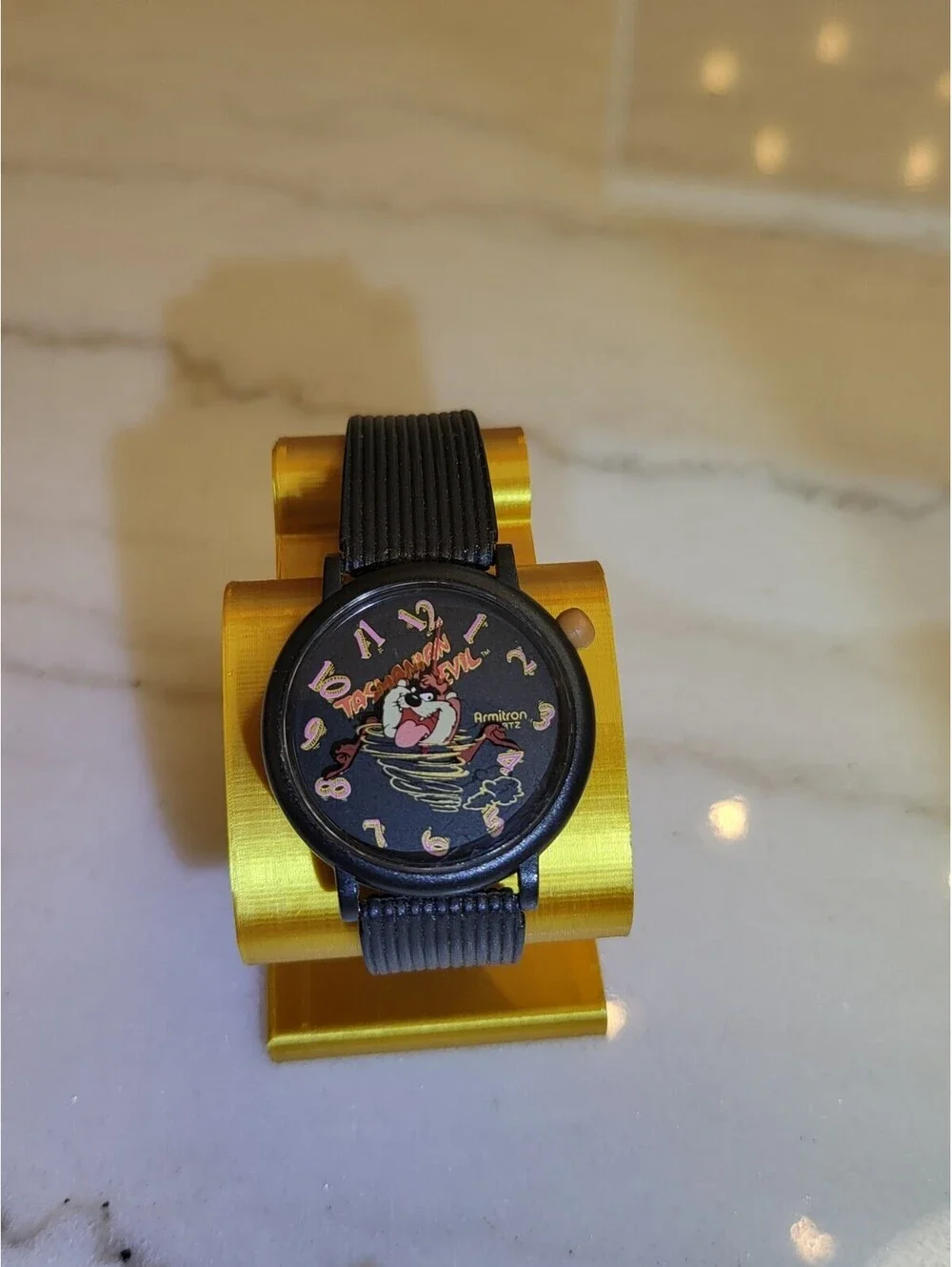 Vtg 1994 Armitron Watch Warner Bros Taz Tazmanian Devil Running NEW battery EUC
